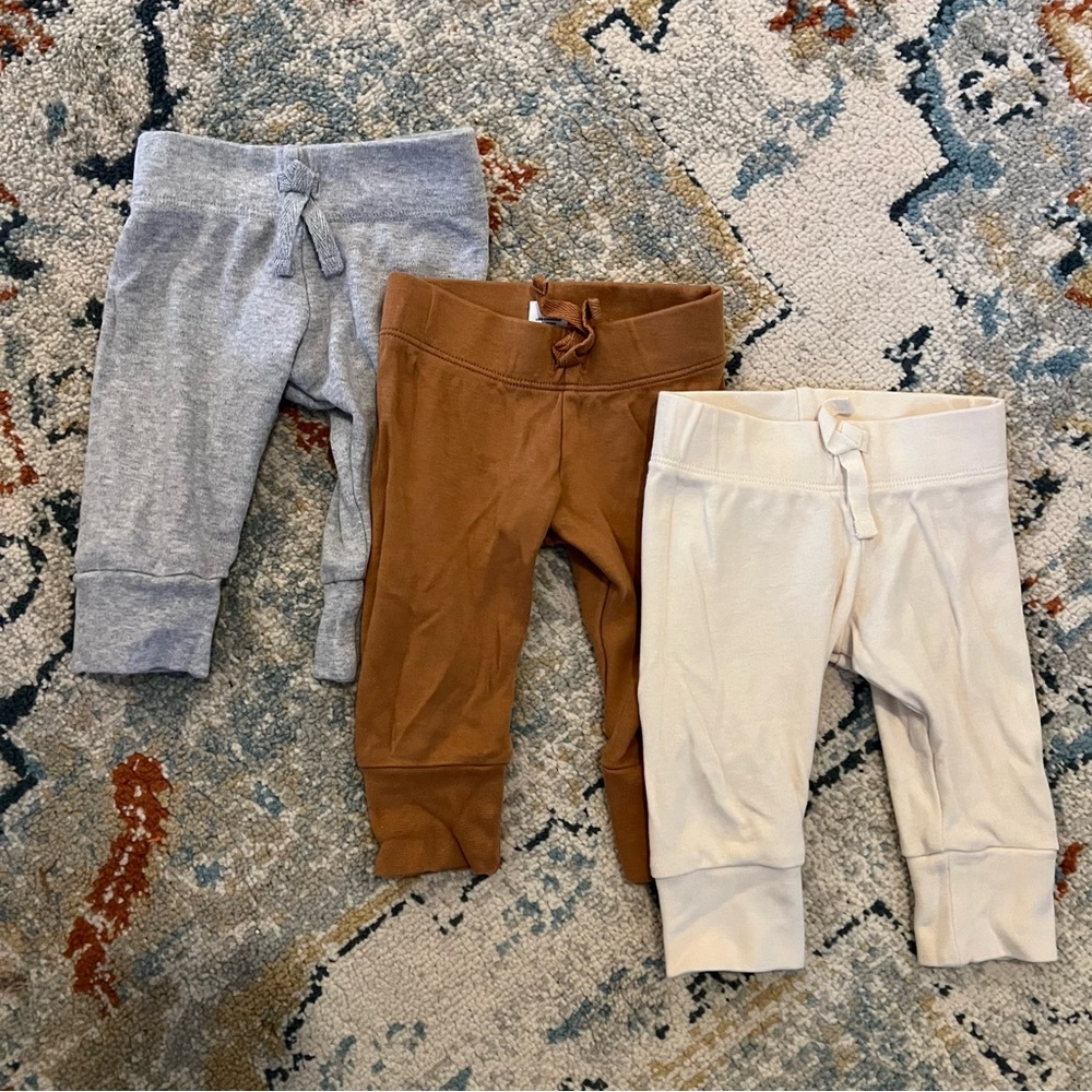 3 pairs colored organics cruz joggers